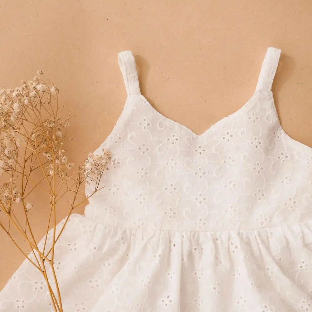Summer Baby Girl Birthday Party Dress Lace Floral Cotton Infant Baby Girl Clothes