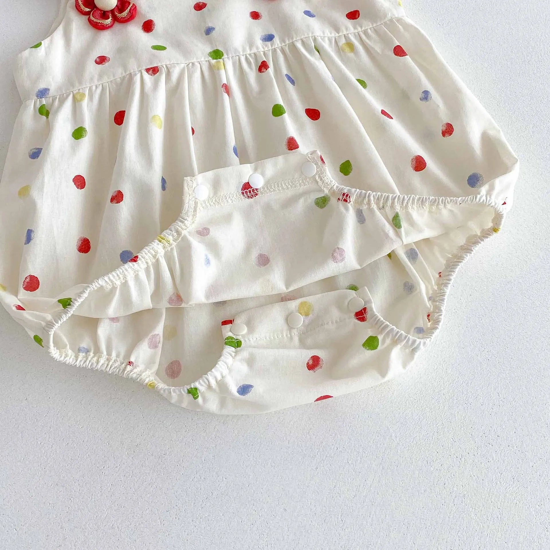 2025 Girls Clothes Toddler Girls Bodysuit & One Piece Colorful Dot Infant Clothes