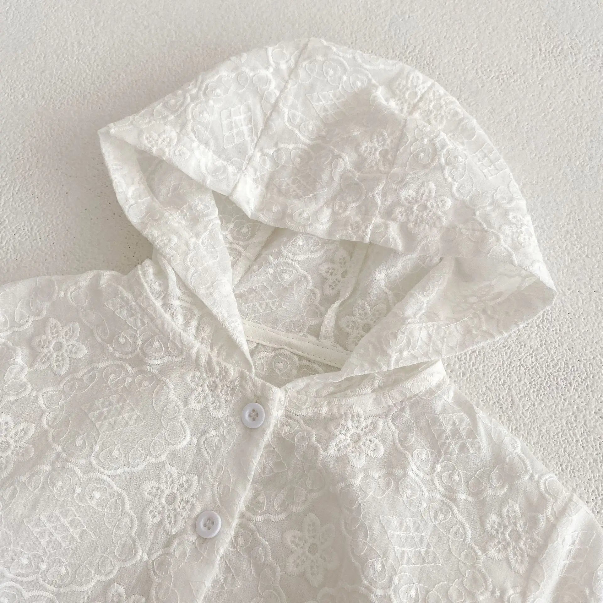 Summer new 0-3 year old baby clothing, baby girl jacket, hooded long sleeved air-conditioned shirt, sun protection shirt