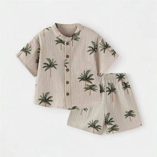 Fashion Kids Clothes Suit Summer Casual Organic Cotton Tshirt + Shorts Toddler Baby Short Sleeve Outfits