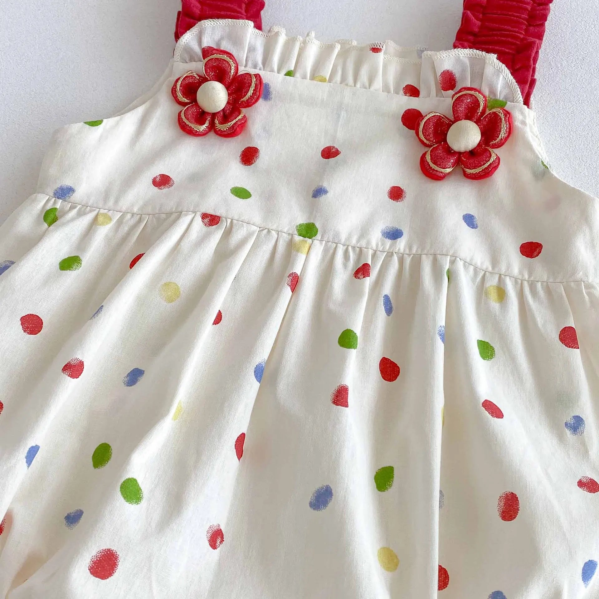 2025 Girls Clothes Toddler Girls Bodysuit & One Piece Colorful Dot Infant Clothes