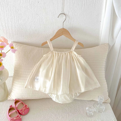 Summer Suspenders Bodysuit for Baby Girls 0-2Y Sweet Newborn Infant 3D Flower Onesie Dress 100 Days Infant Thin Style Clothing