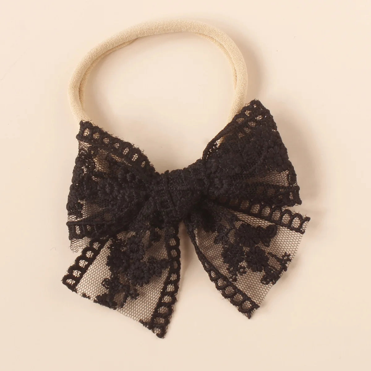 Baby Nylon Bow Headband for Girls Soft Headbands Cute Elastic Children Hairbands Embroided Flower Toddler Hair Accessories