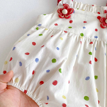 2025 Girls Clothes Toddler Girls Bodysuit & One Piece Colorful Dot Infant Clothes