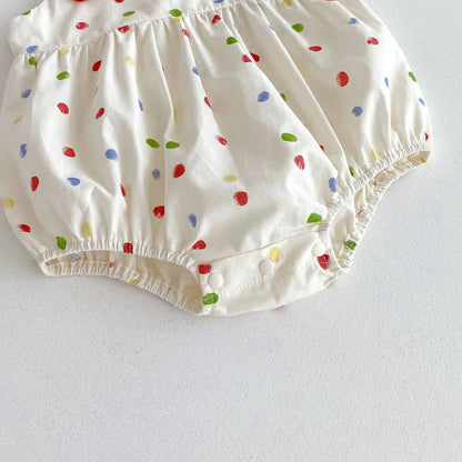 2025 Girls Clothes Toddler Girls Bodysuit & One Piece Colorful Dot Infant Clothes
